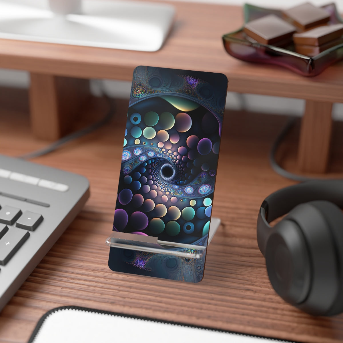 Colorful Fractal Mobile Display Stand for Smartphones