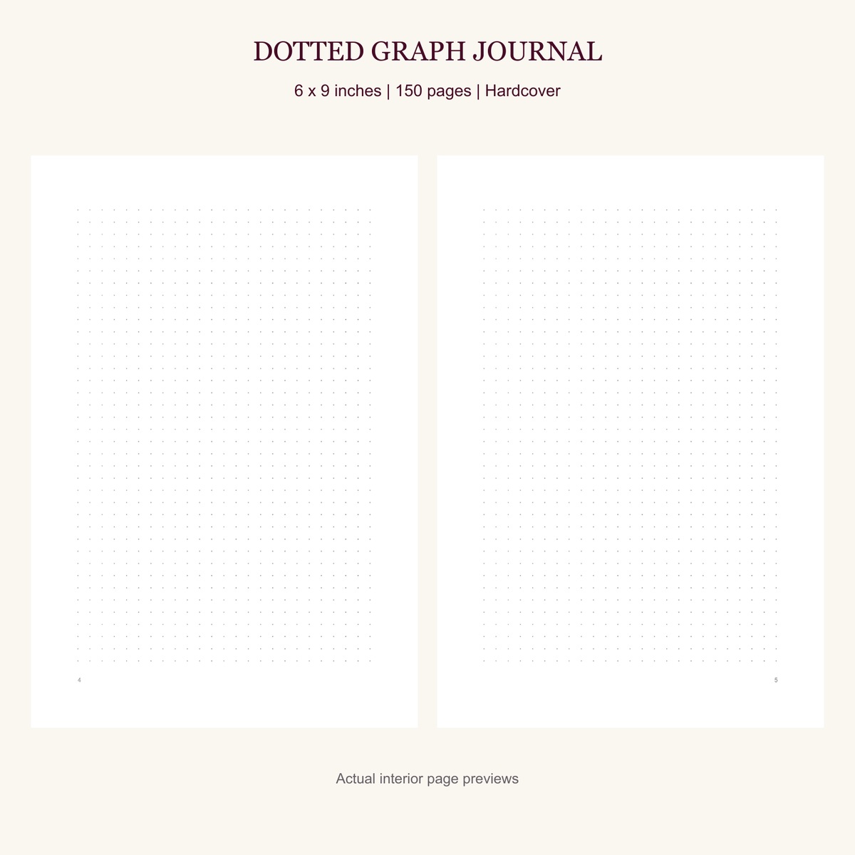 A321 6 x 9 dotted graph journal interior page preview