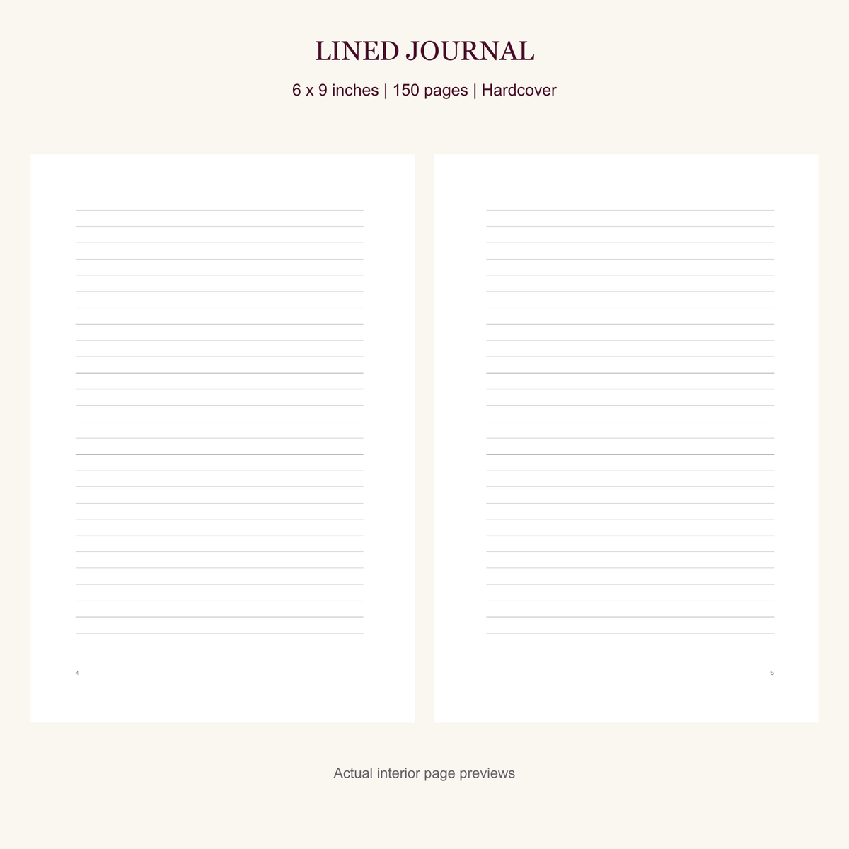 A321 6 x 9 lined journal interior page preview