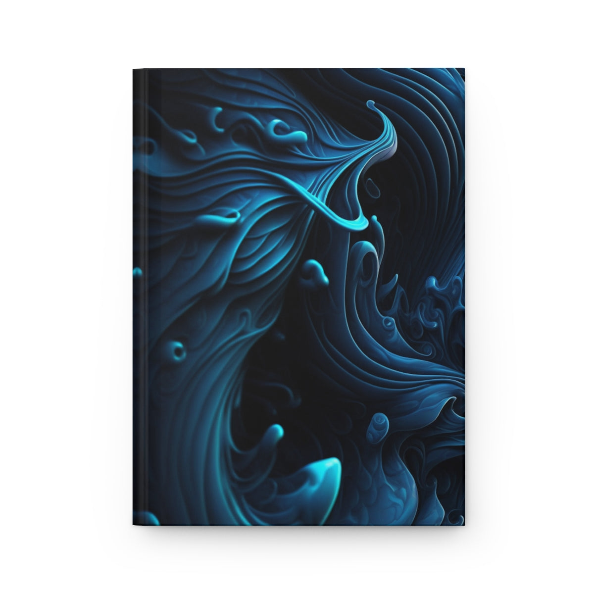 Blue Wave Fractal Hardcover Journal Matte