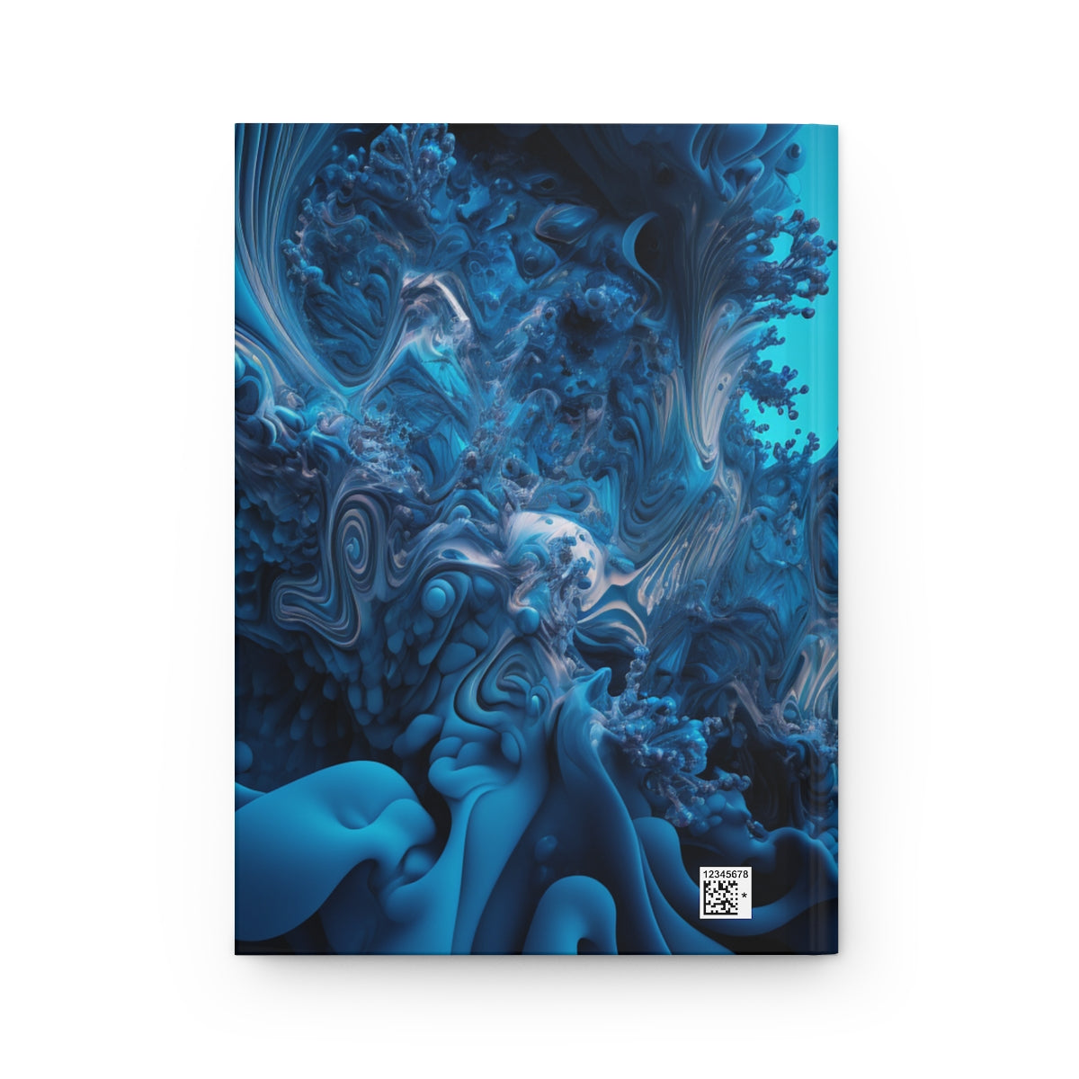 Blue Water Fractal Hardcover Journal Matte
