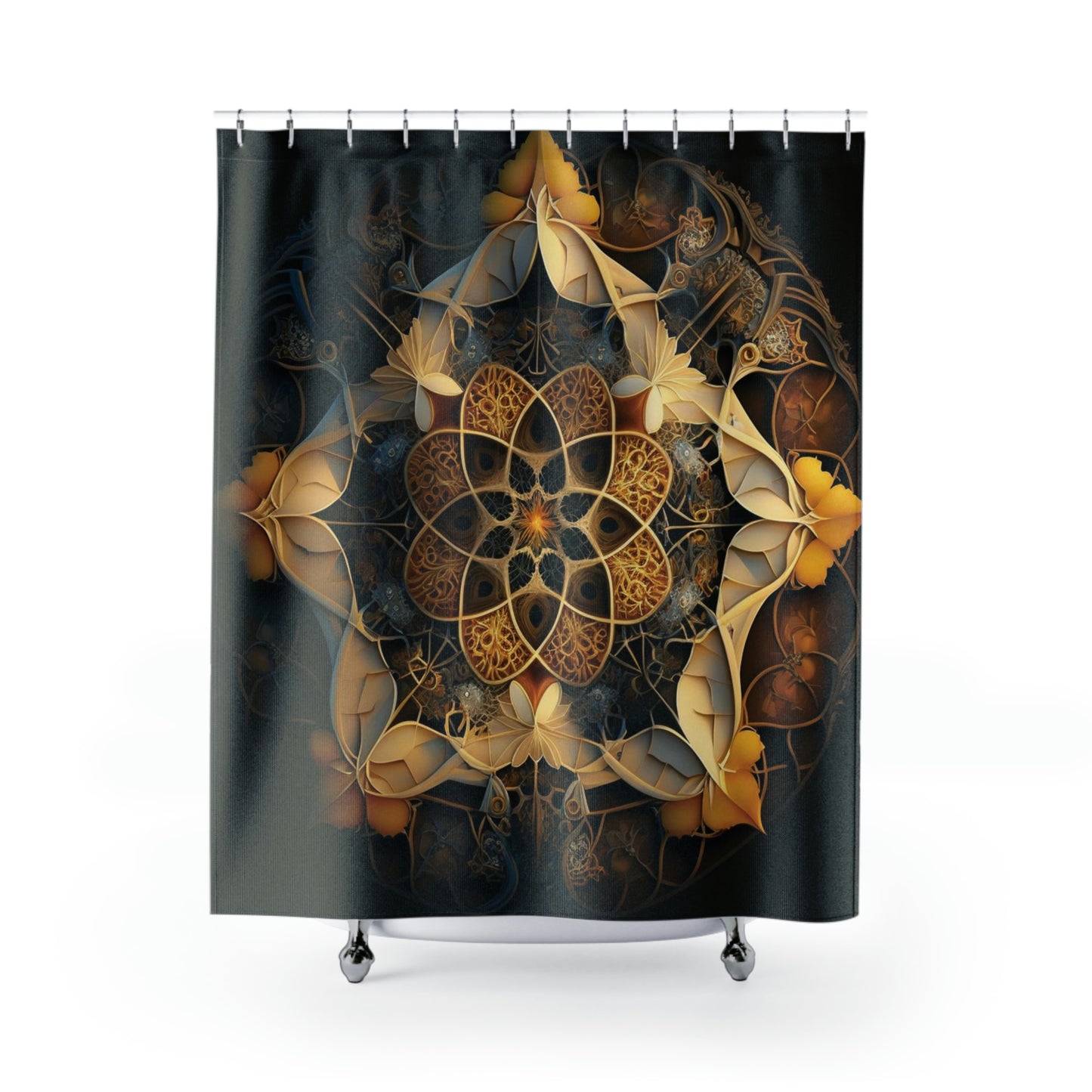 Autumn Fractal Shower Curtain