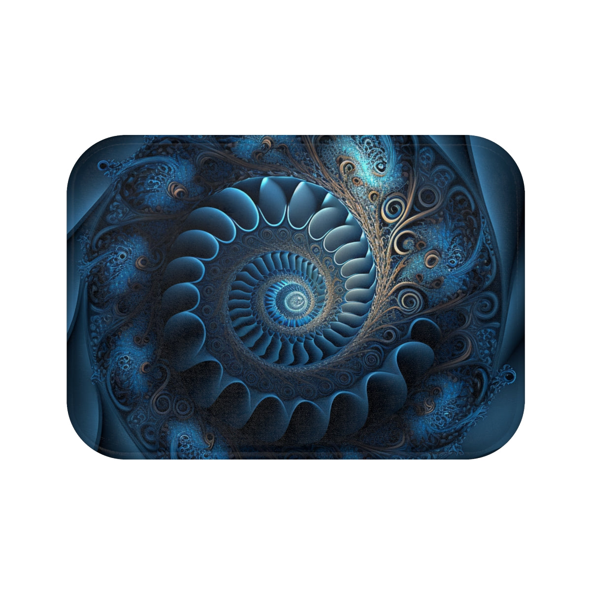 Cream Fractal Bath Mat