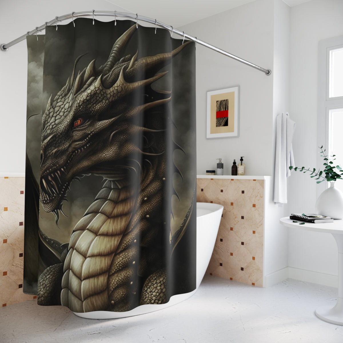 Dragon Polyester Shower Curtain