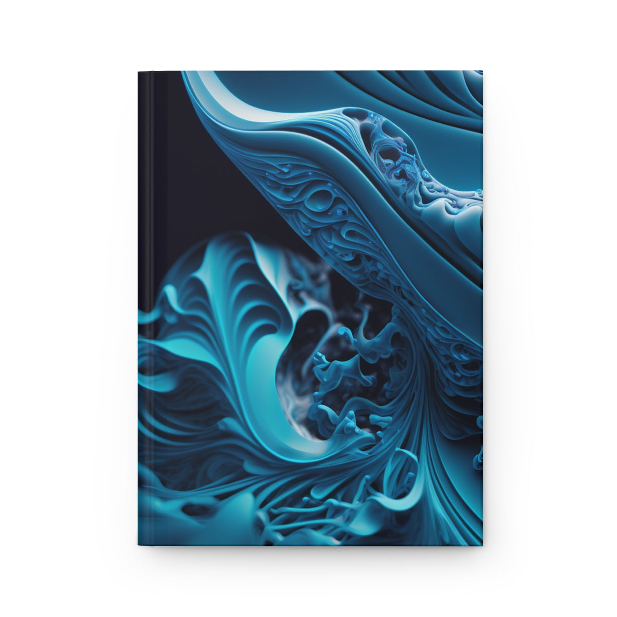 Blue Wave 2 Fractal Hardcover Journal Matte