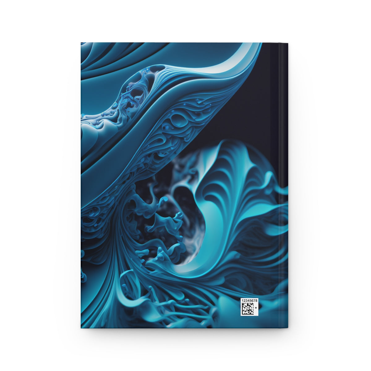 Blue Wave 2 Fractal Hardcover Journal Matte