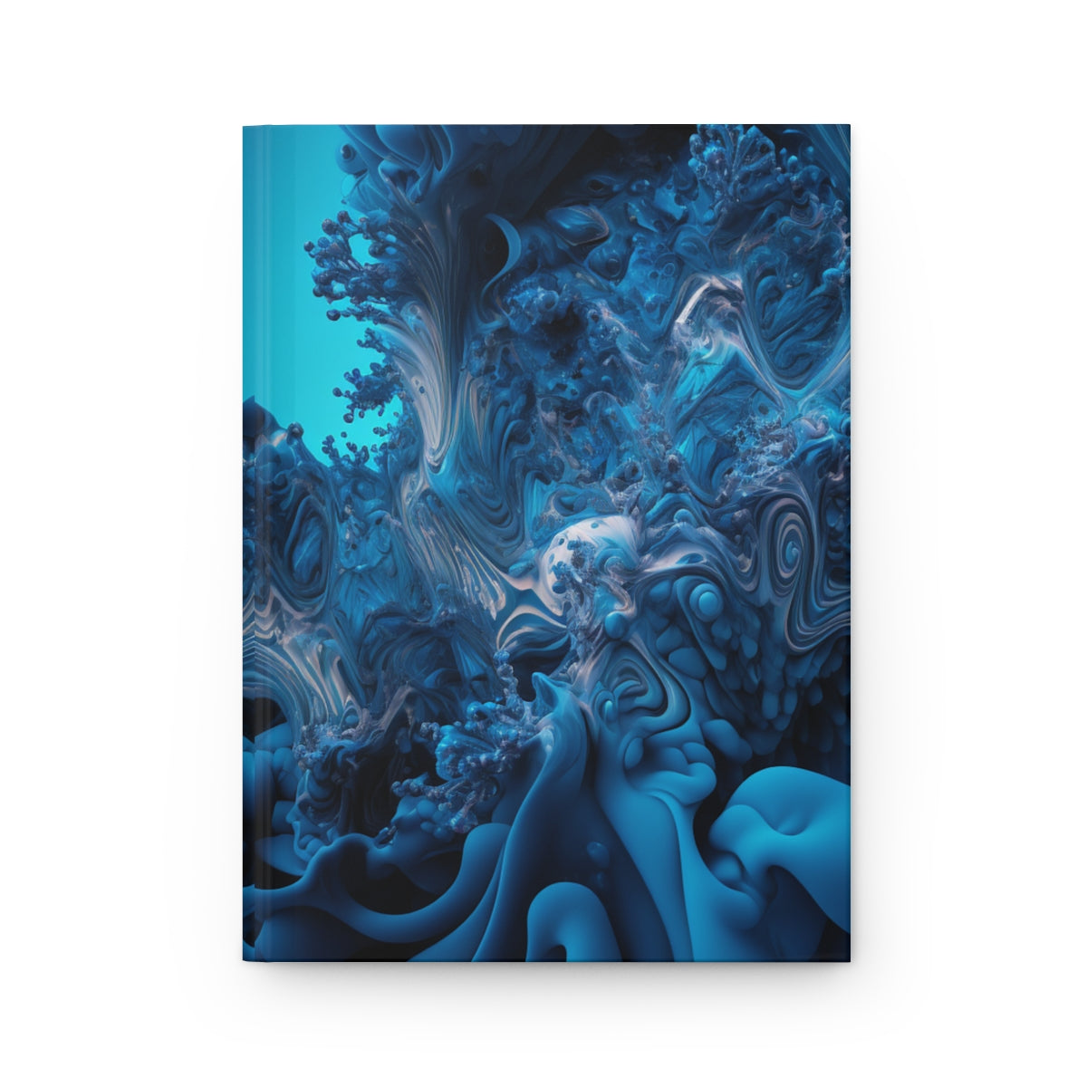Blue Water Fractal Hardcover Journal Matte