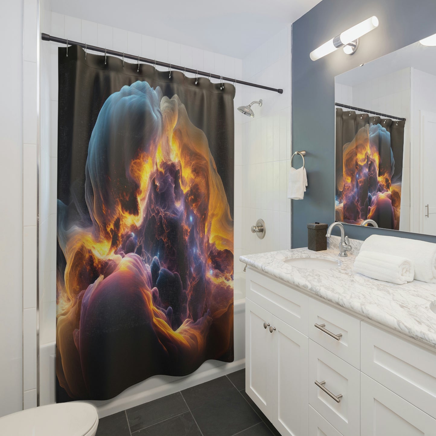 Space Gas Shower Curtain