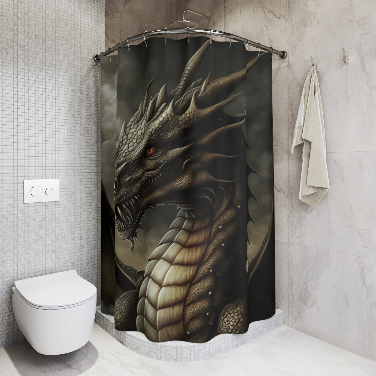 Dragon Polyester Shower Curtain