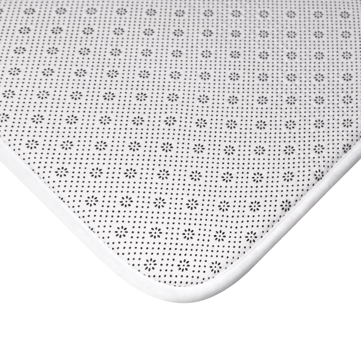 Cream Fractal Bath Mat