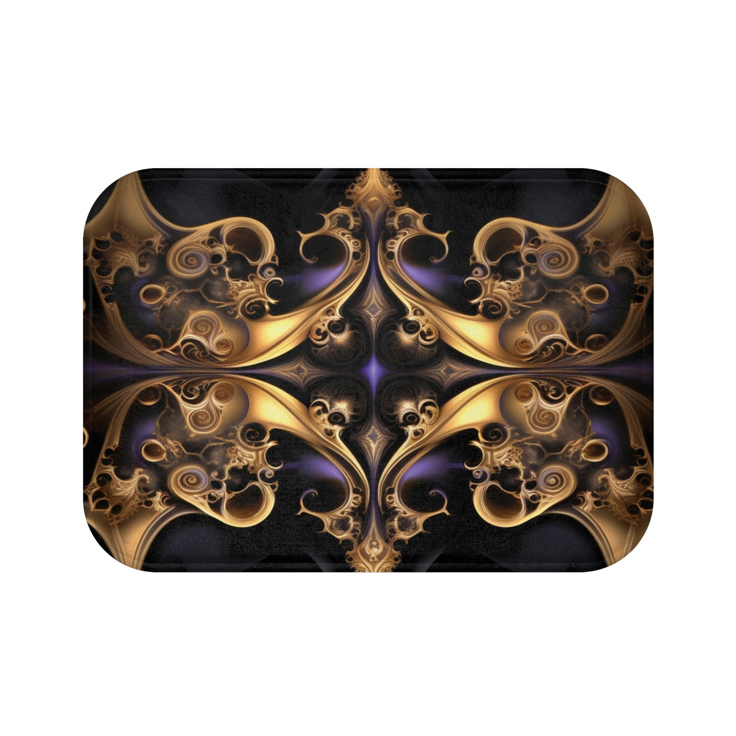 Royal Purple Fractal Bath Mat