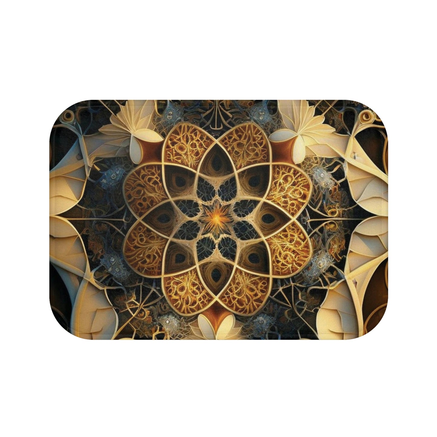 Autumn Fractal theme Bath Mat