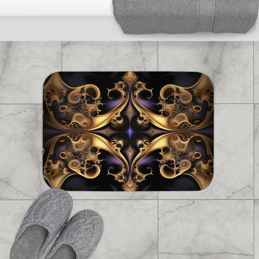 Royal Purple Fractal Bath Mat